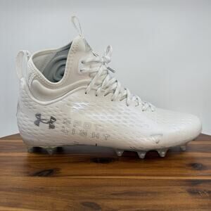 Under Armour Spotlight Lux MC 2.0 Mens Size 11.5 Football Cleats White NEW
